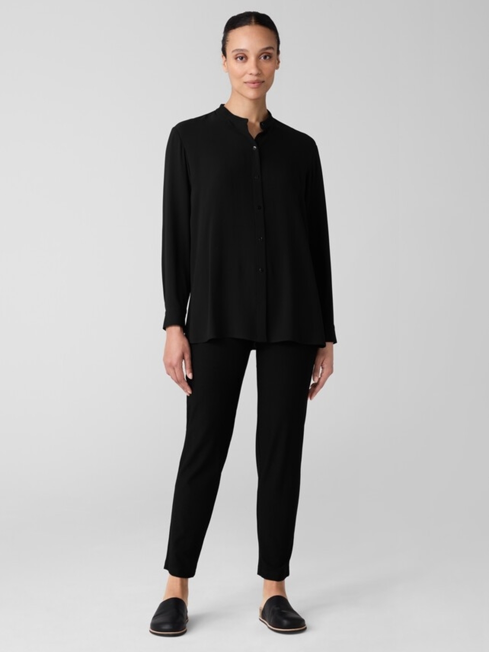 Eileen Fisher Washable Stretch Crepe Slim Ankle Pants Mid Rise Tailored Women XS